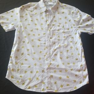 Mens Pokemon Pikachu button down shirt